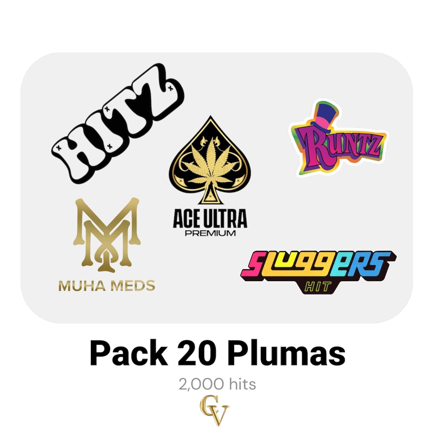 Pack 20 Plumas 2gr SIN SEGURO