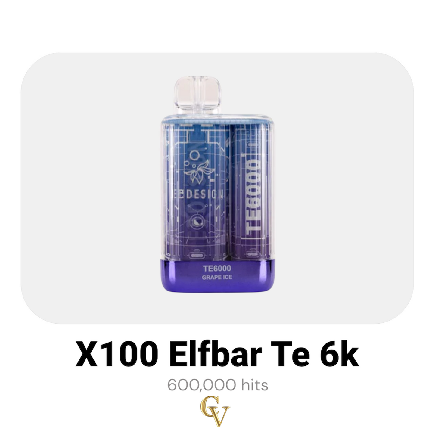 100 pz Elfbar Te 6,000