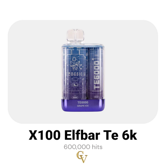 100 pz Elfbar Te 6,000